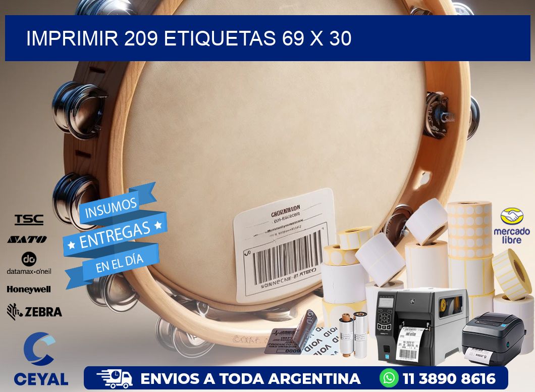 IMPRIMIR 209 ETIQUETAS 69 x 30