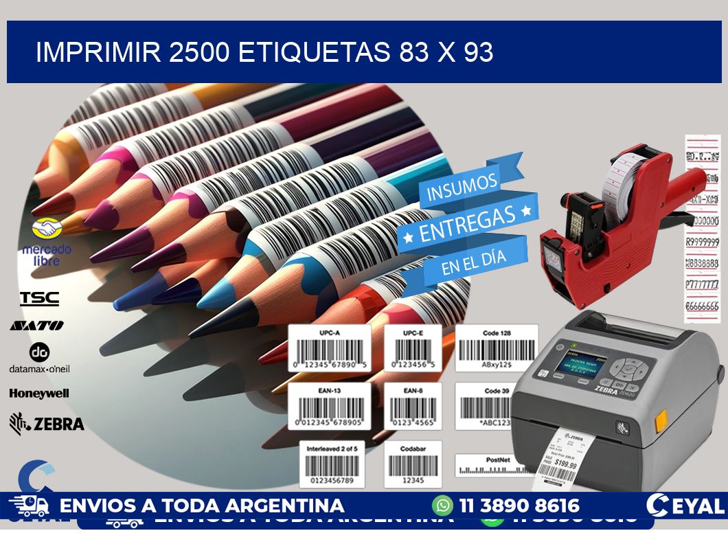 IMPRIMIR 2500 ETIQUETAS 83 x 93
