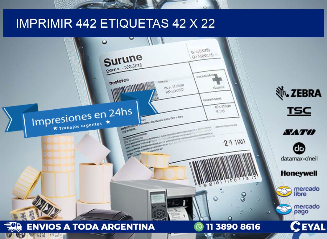 IMPRIMIR 442 ETIQUETAS 42 x 22