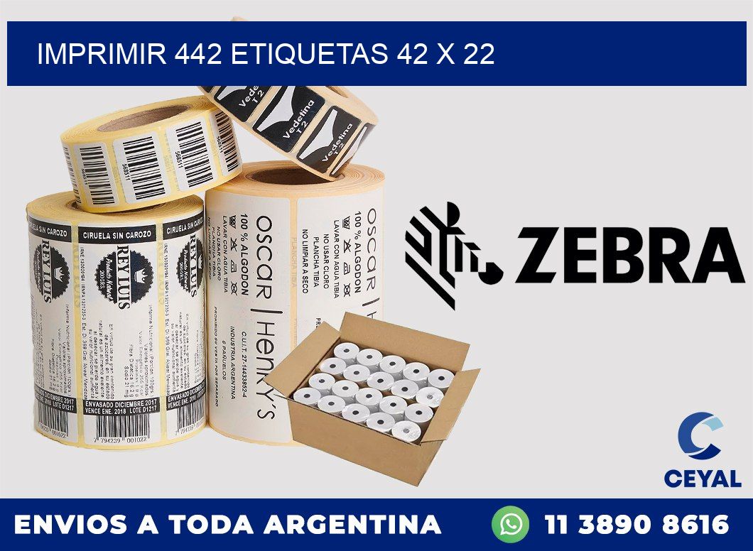IMPRIMIR 442 ETIQUETAS 42 x 22
