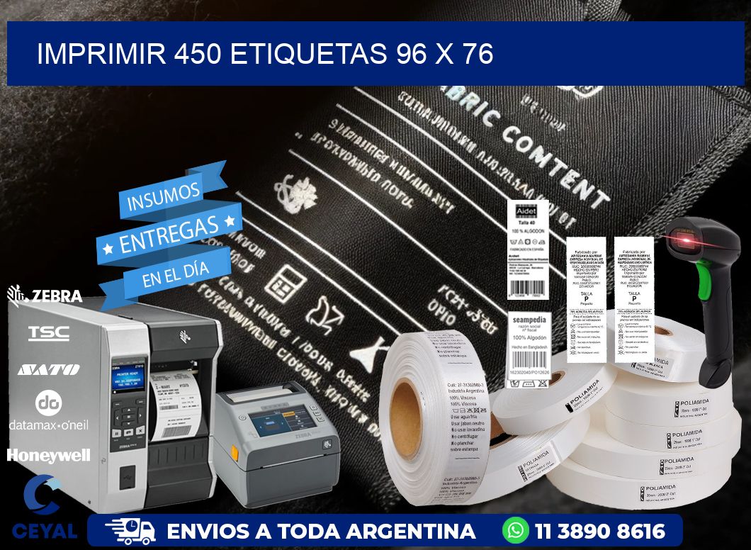 IMPRIMIR 450 ETIQUETAS 96 x 76