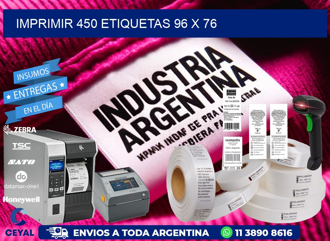 IMPRIMIR 450 ETIQUETAS 96 x 76