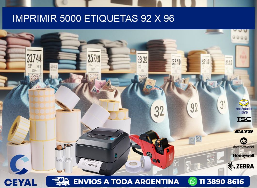 IMPRIMIR 5000 ETIQUETAS 92 x 96