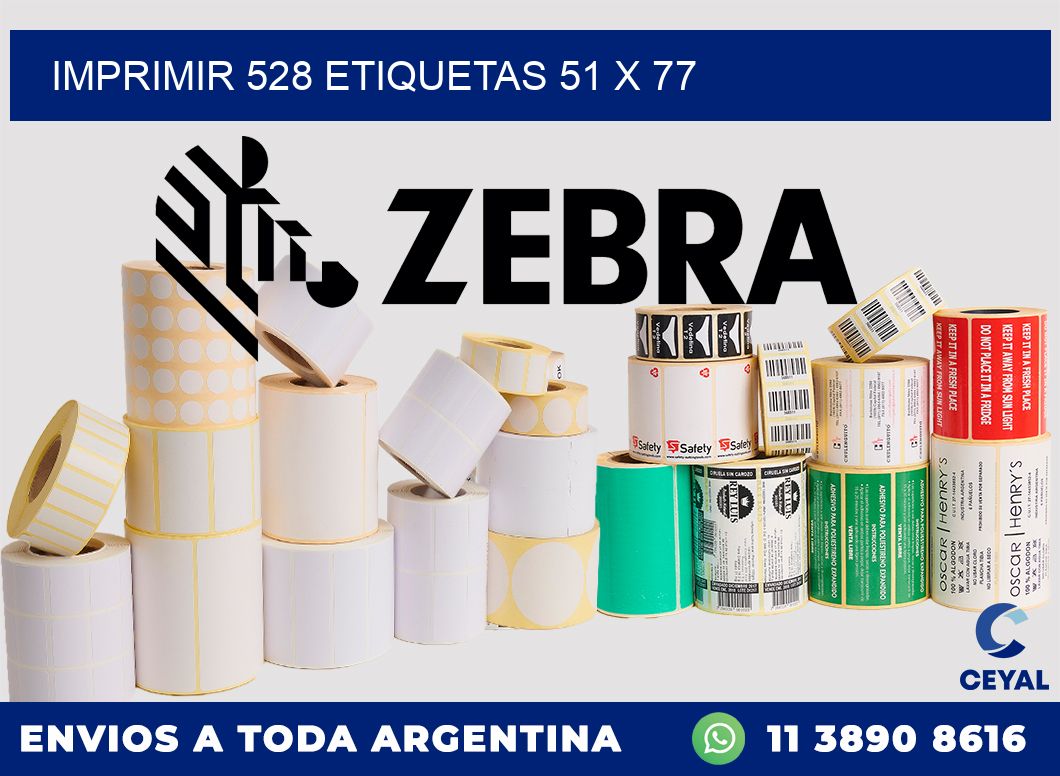 IMPRIMIR 528 ETIQUETAS 51 x 77