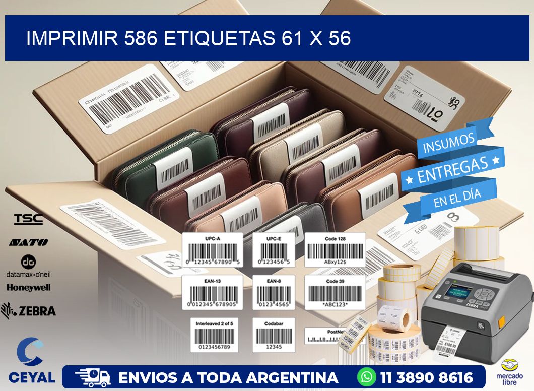 IMPRIMIR 586 ETIQUETAS 61 x 56