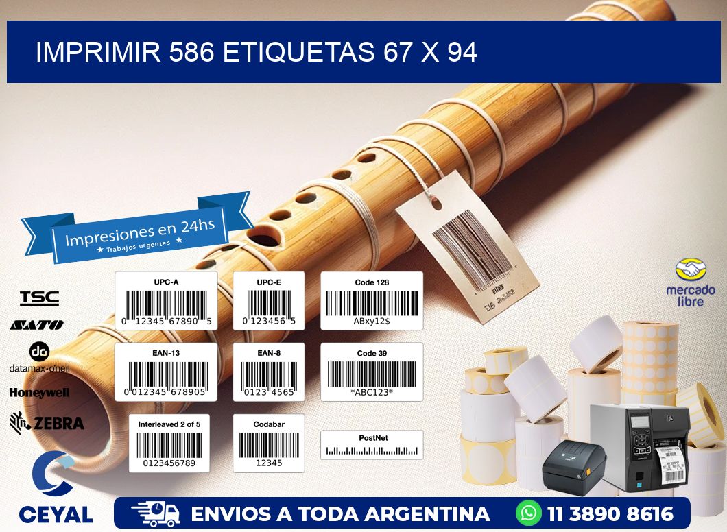 IMPRIMIR 586 ETIQUETAS 67 x 94