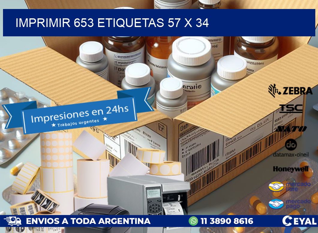 IMPRIMIR 653 ETIQUETAS 57 x 34
