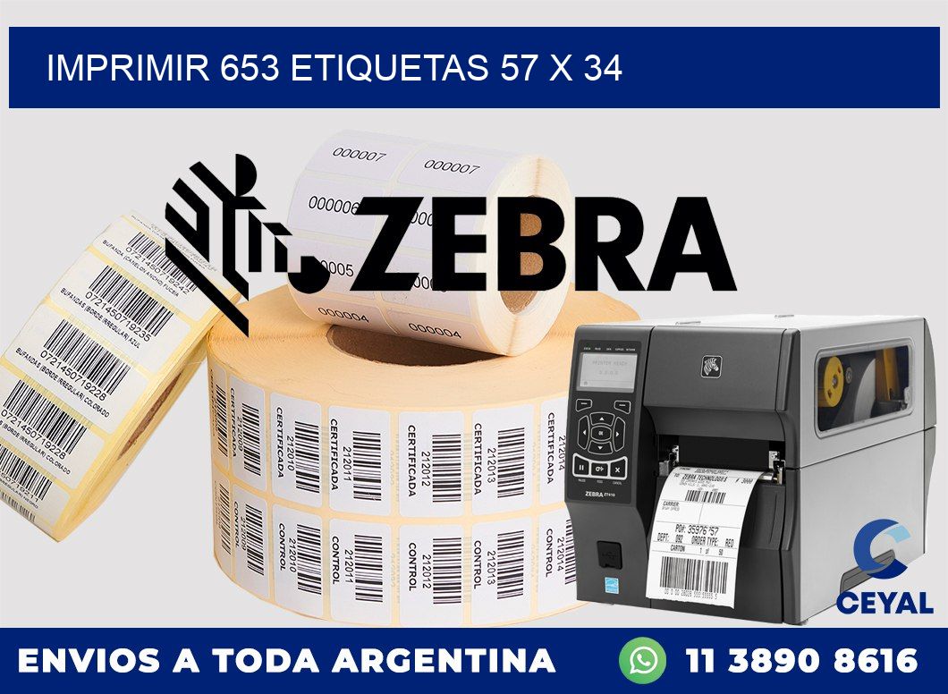 IMPRIMIR 653 ETIQUETAS 57 x 34