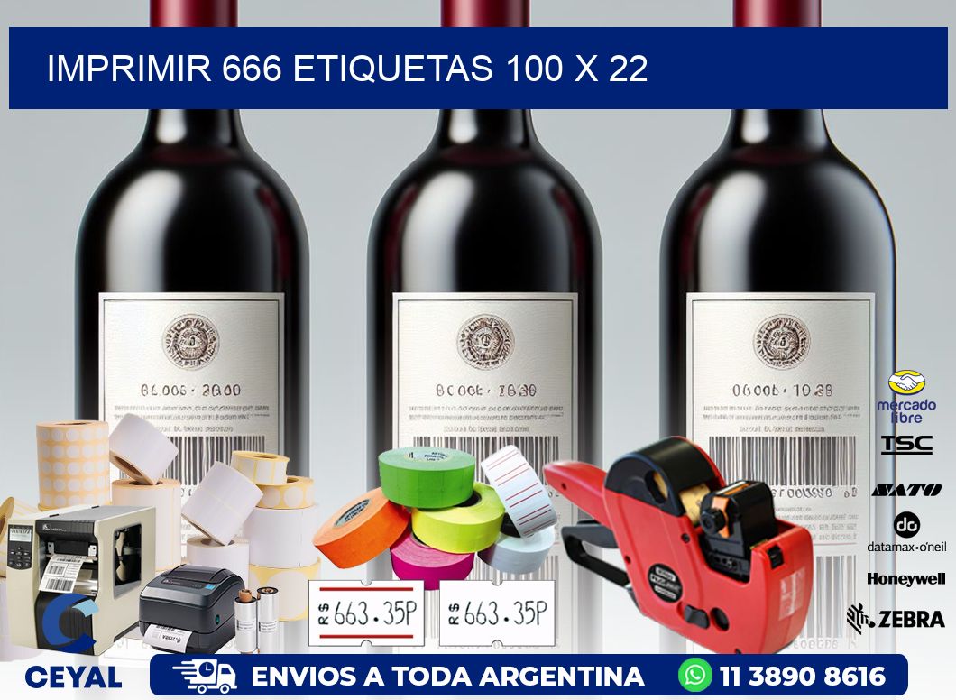 IMPRIMIR 666 ETIQUETAS 100 x 22
