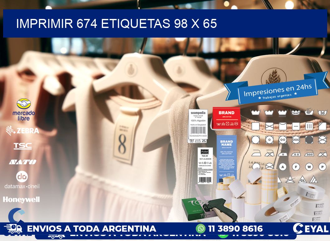 IMPRIMIR 674 ETIQUETAS 98 x 65