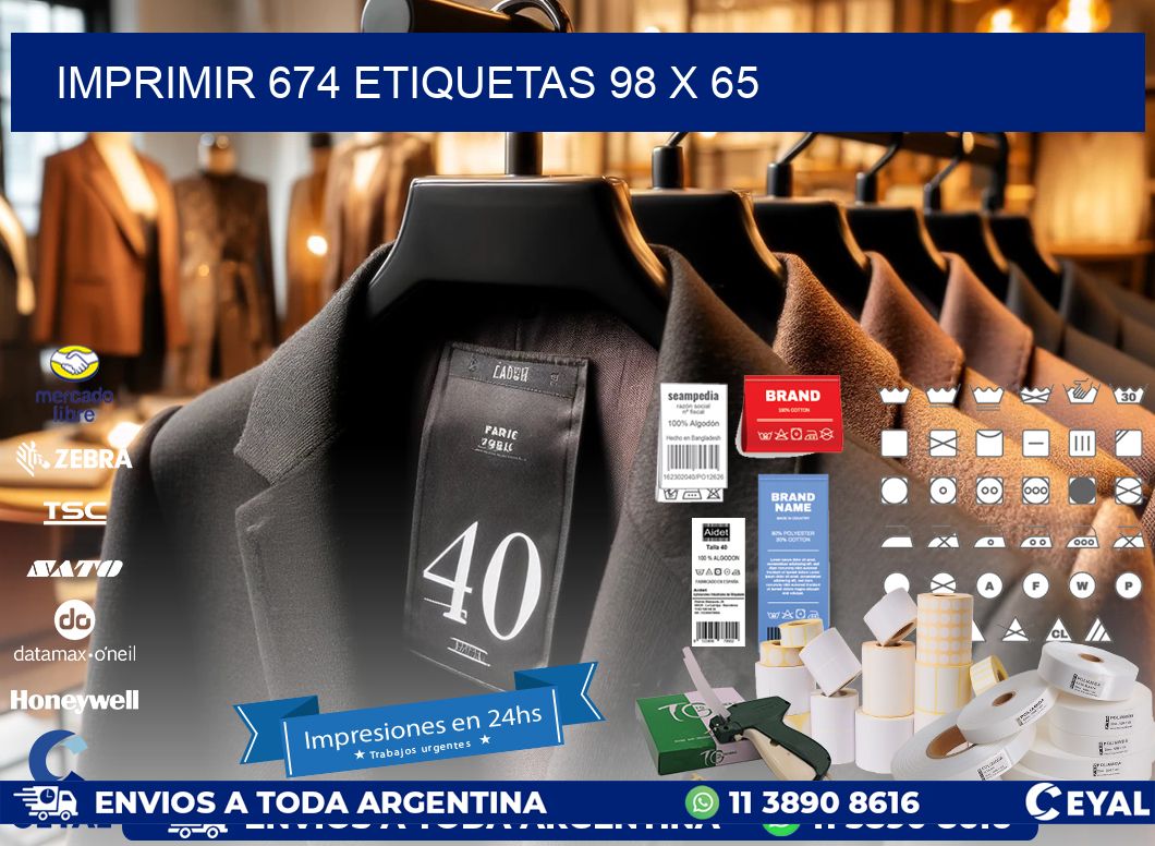 IMPRIMIR 674 ETIQUETAS 98 x 65