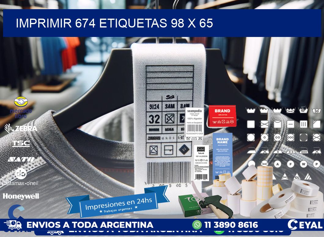 IMPRIMIR 674 ETIQUETAS 98 x 65