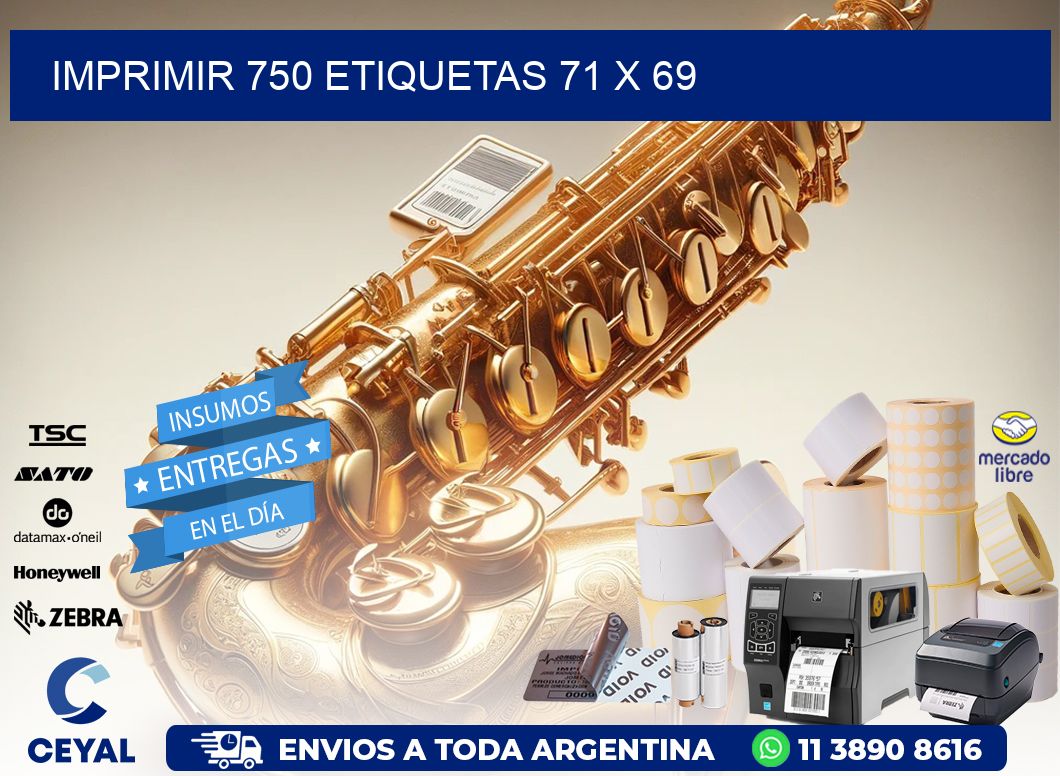IMPRIMIR 750 ETIQUETAS 71 x 69