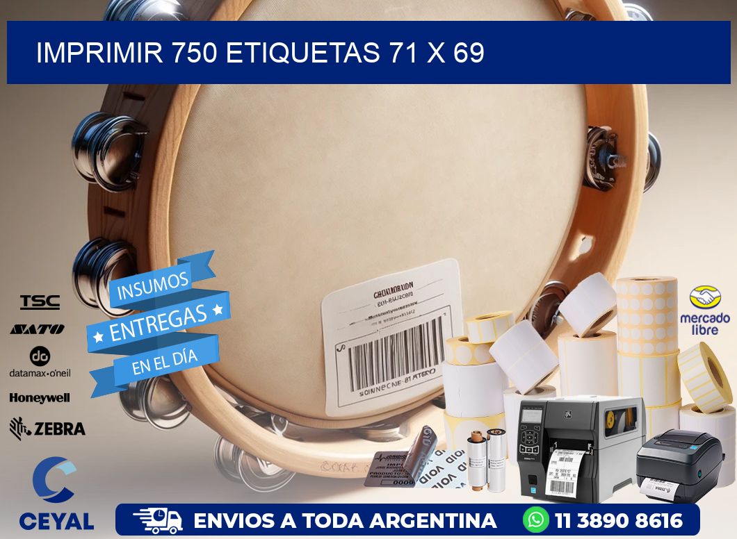IMPRIMIR 750 ETIQUETAS 71 x 69