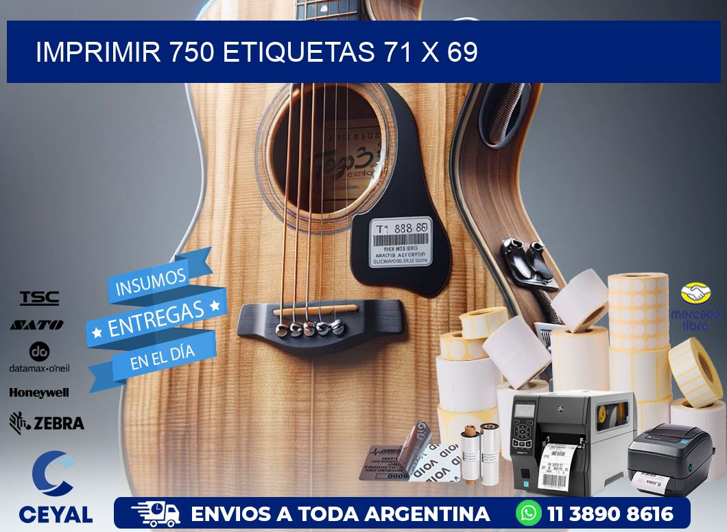 IMPRIMIR 750 ETIQUETAS 71 x 69