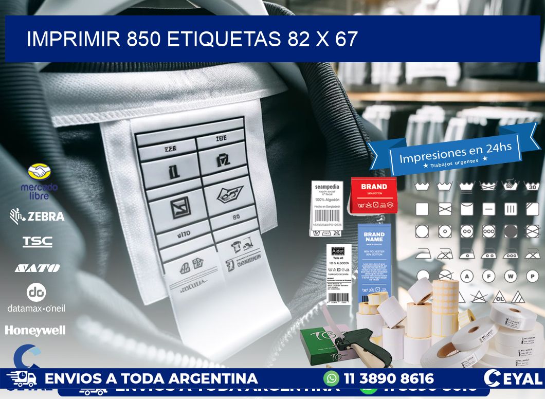 IMPRIMIR 850 ETIQUETAS 82 x 67