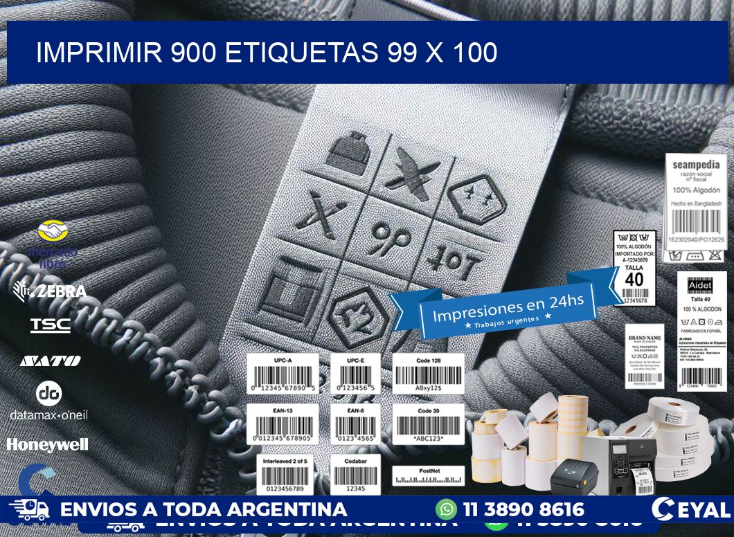 IMPRIMIR 900 ETIQUETAS 99 x 100