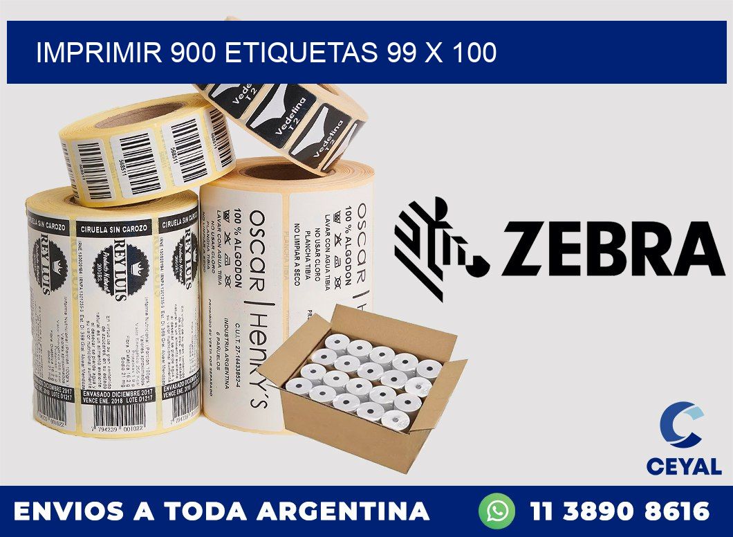 IMPRIMIR 900 ETIQUETAS 99 x 100