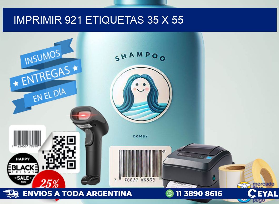 IMPRIMIR 921 ETIQUETAS 35 x 55