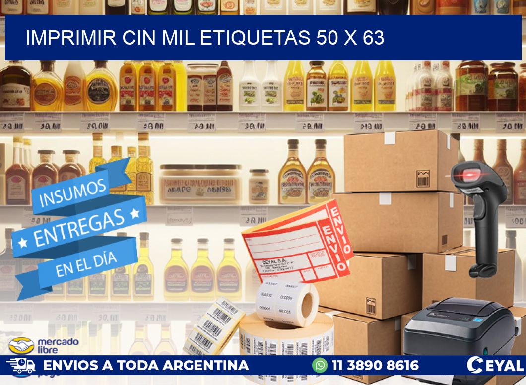 IMPRIMIR CIN MIL ETIQUETAS 50 x 63