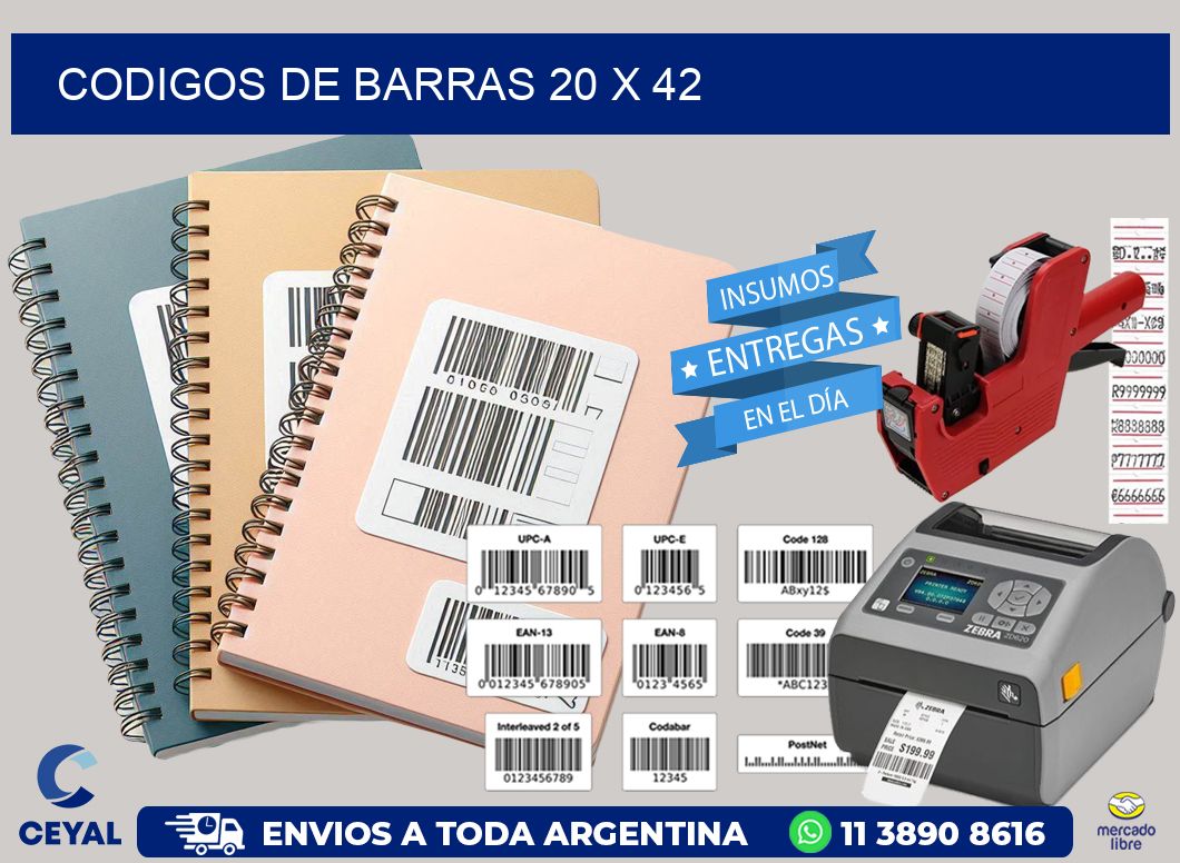 codigos de barras 20 x 42
