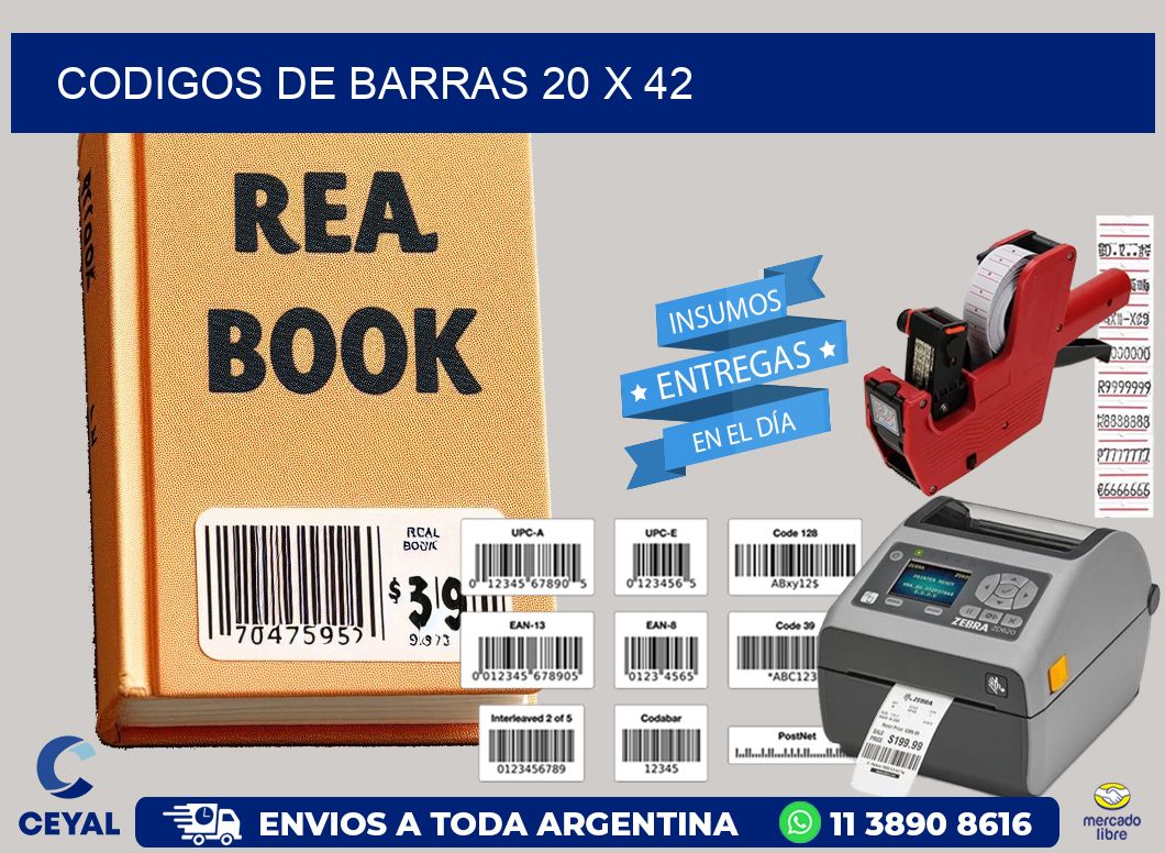 codigos de barras 20 x 42