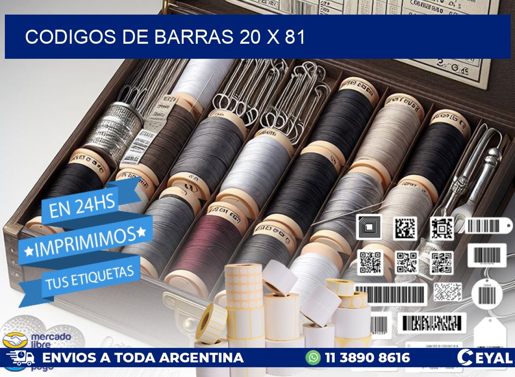 codigos de barras 20 x 81