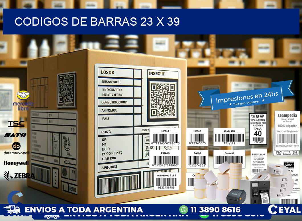 codigos de barras 23 x 39