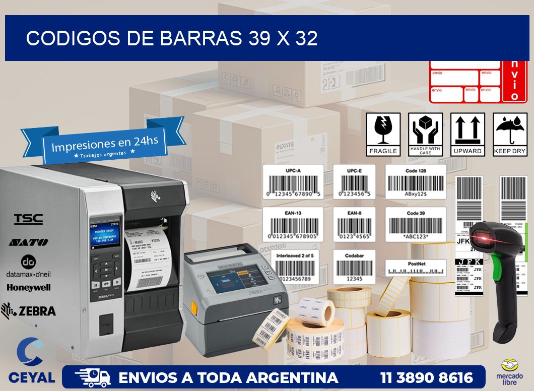 codigos de barras 39 x 32