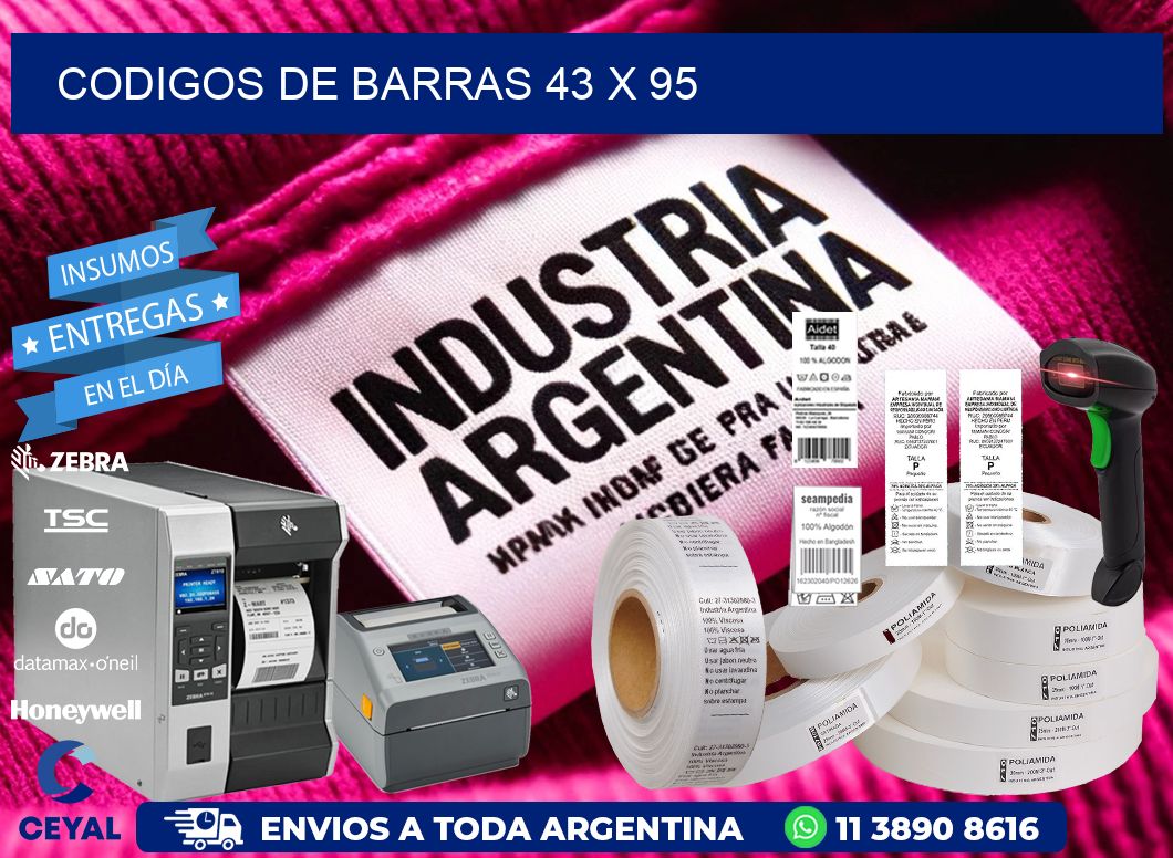codigos de barras 43 x 95