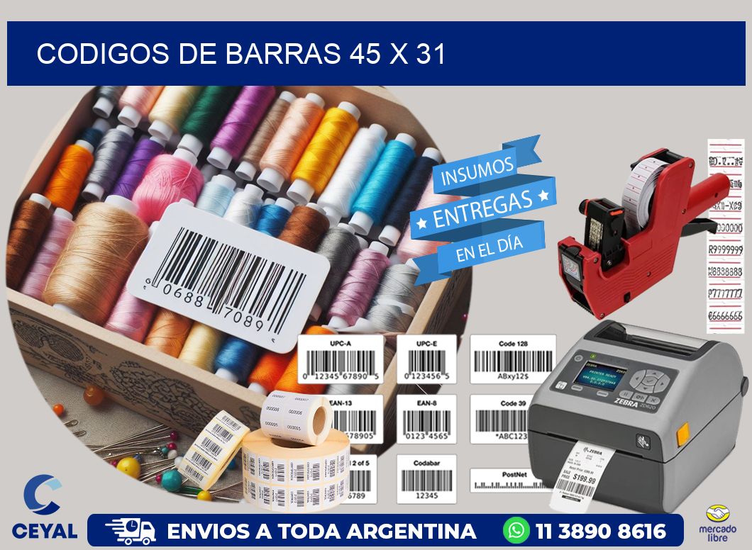 codigos de barras 45 x 31