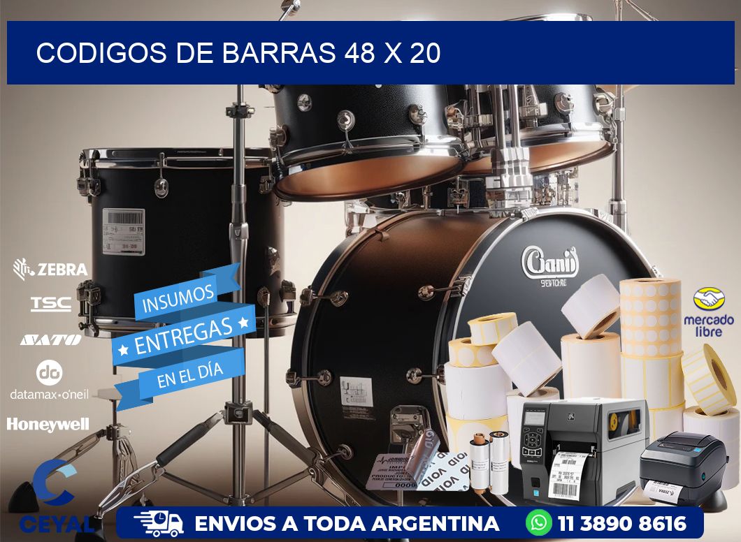 codigos de barras 48 x 20