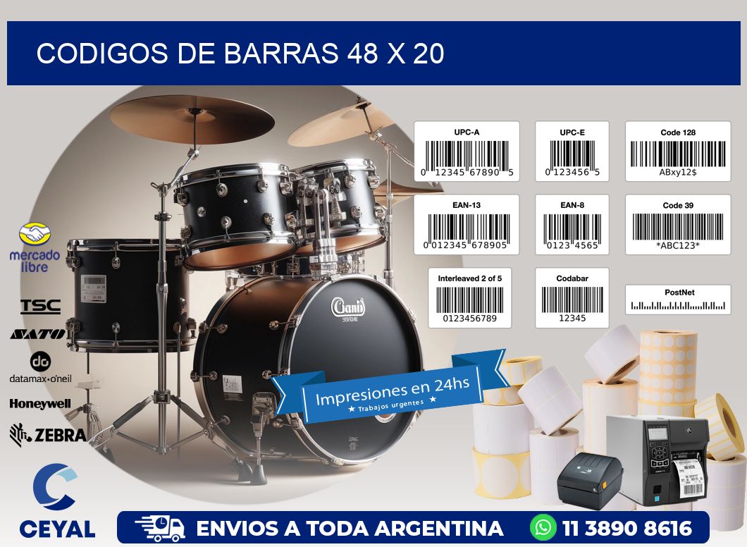 codigos de barras 48 x 20
