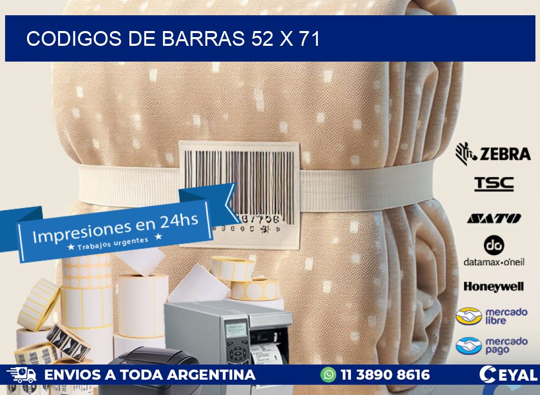 codigos de barras 52 x 71