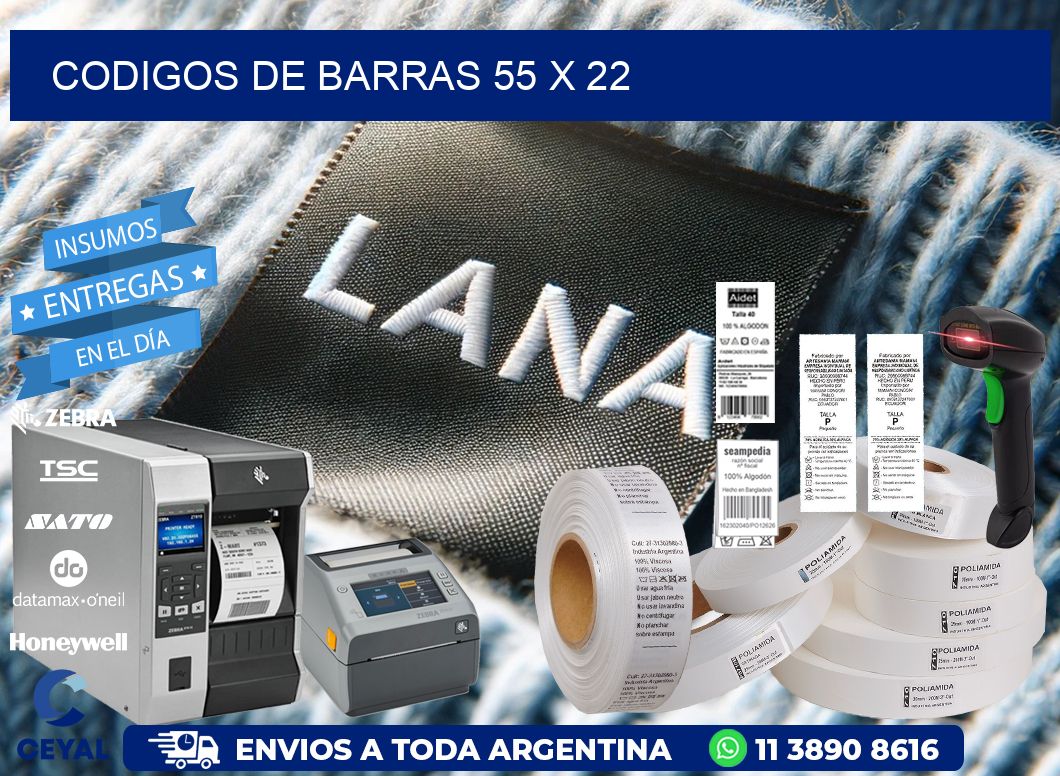 codigos de barras 55 x 22