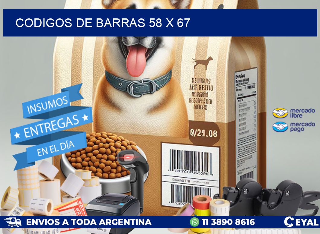 codigos de barras 58 x 67