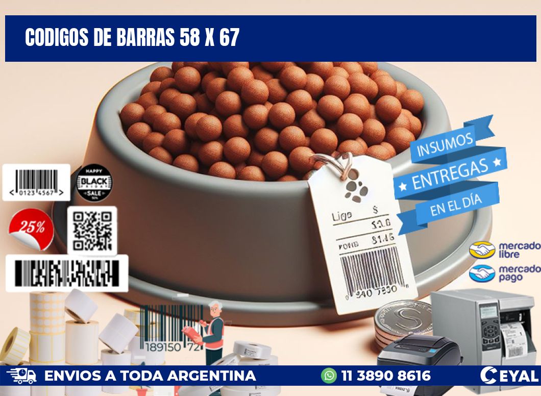 codigos de barras 58 x 67