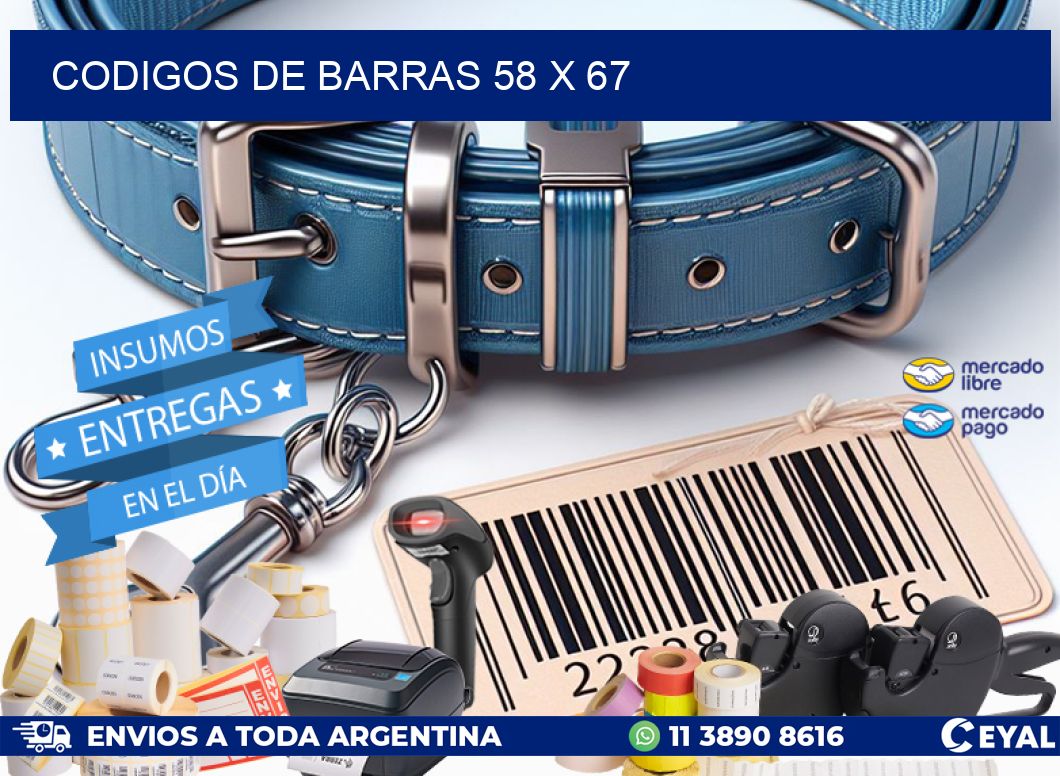 codigos de barras 58 x 67
