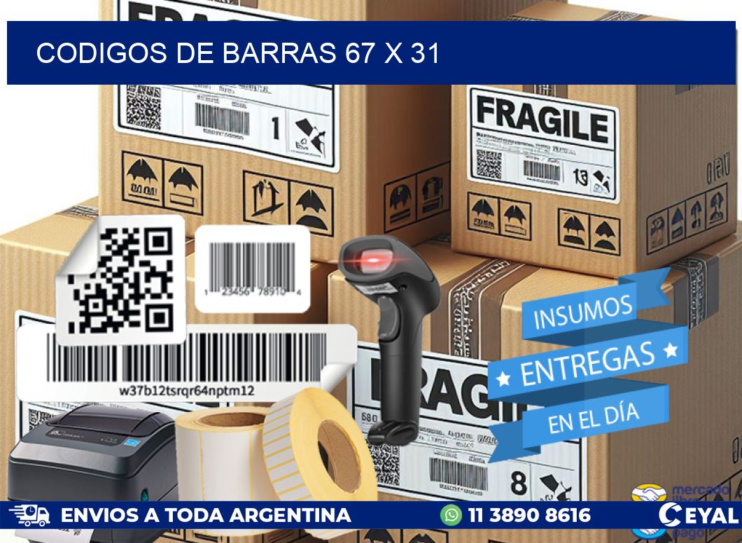 codigos de barras 67 x 31