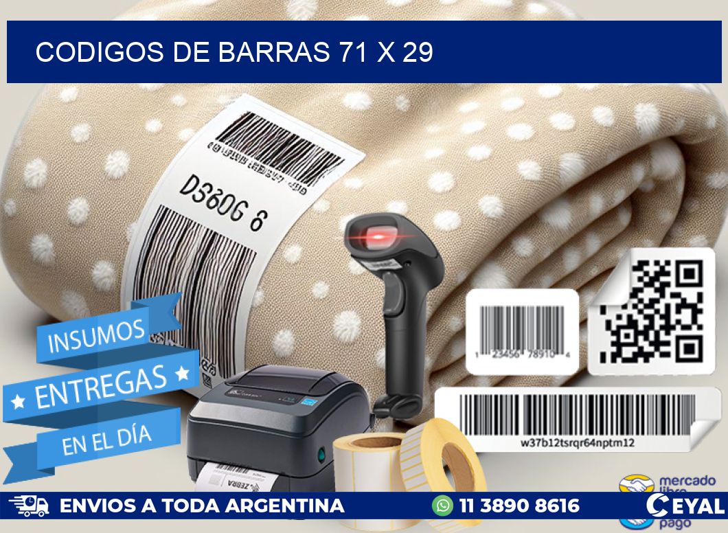 codigos de barras 71 x 29
