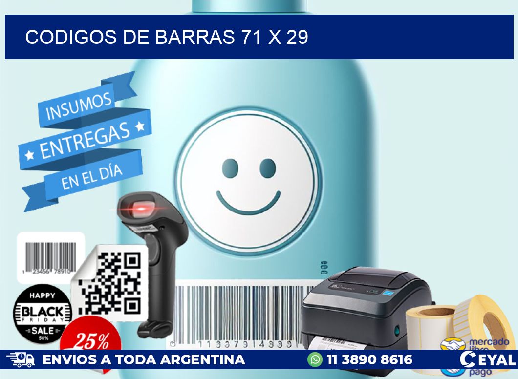 codigos de barras 71 x 29