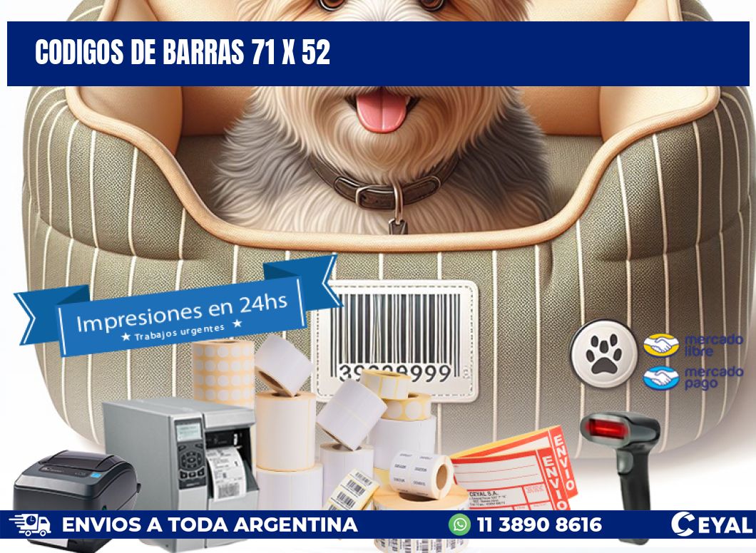 codigos de barras 71 x 52