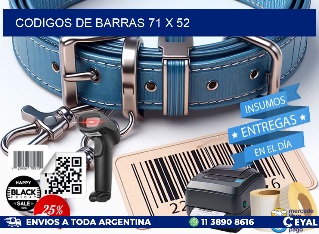 codigos de barras 71 x 52