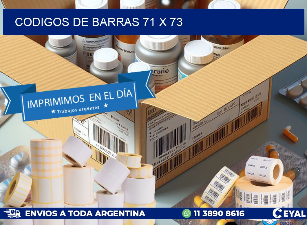 codigos de barras 71 x 73