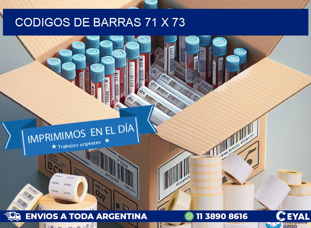 codigos de barras 71 x 73