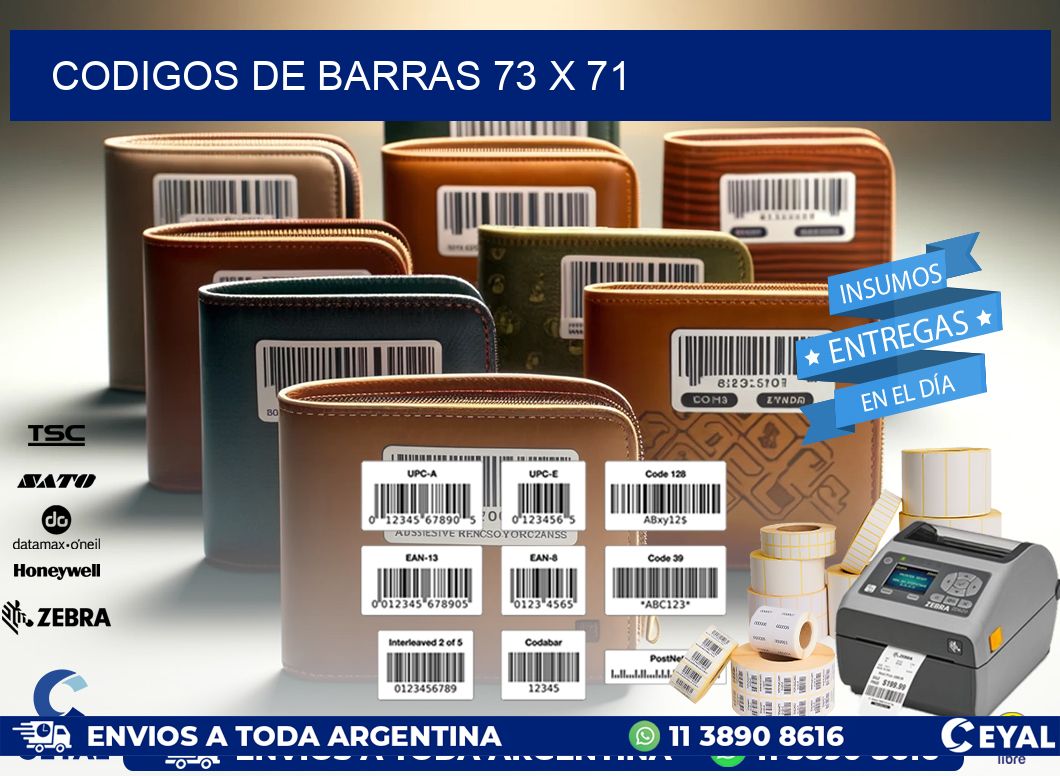 codigos de barras 73 x 71