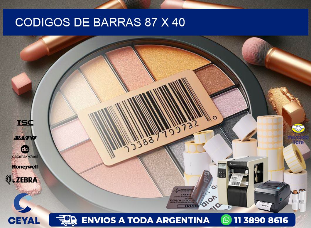 codigos de barras 87 x 40