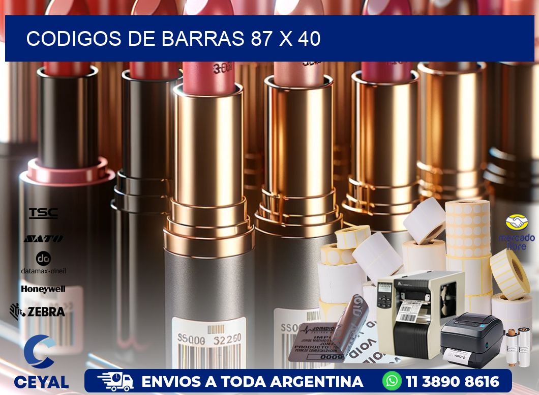 codigos de barras 87 x 40