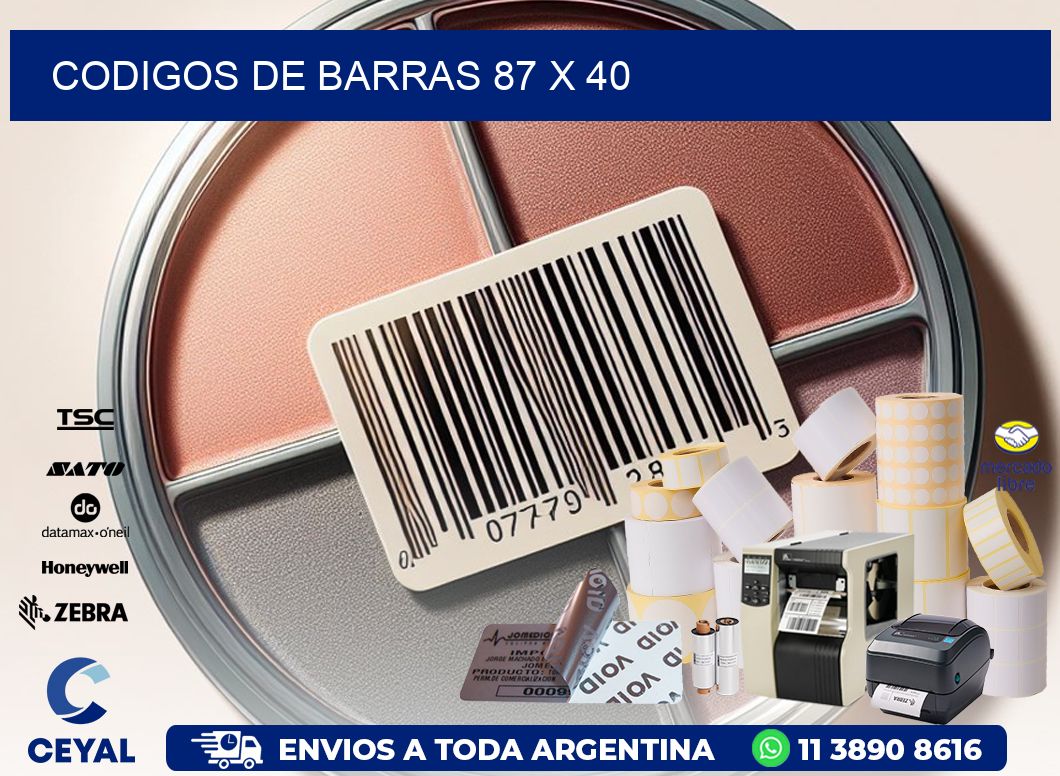 codigos de barras 87 x 40