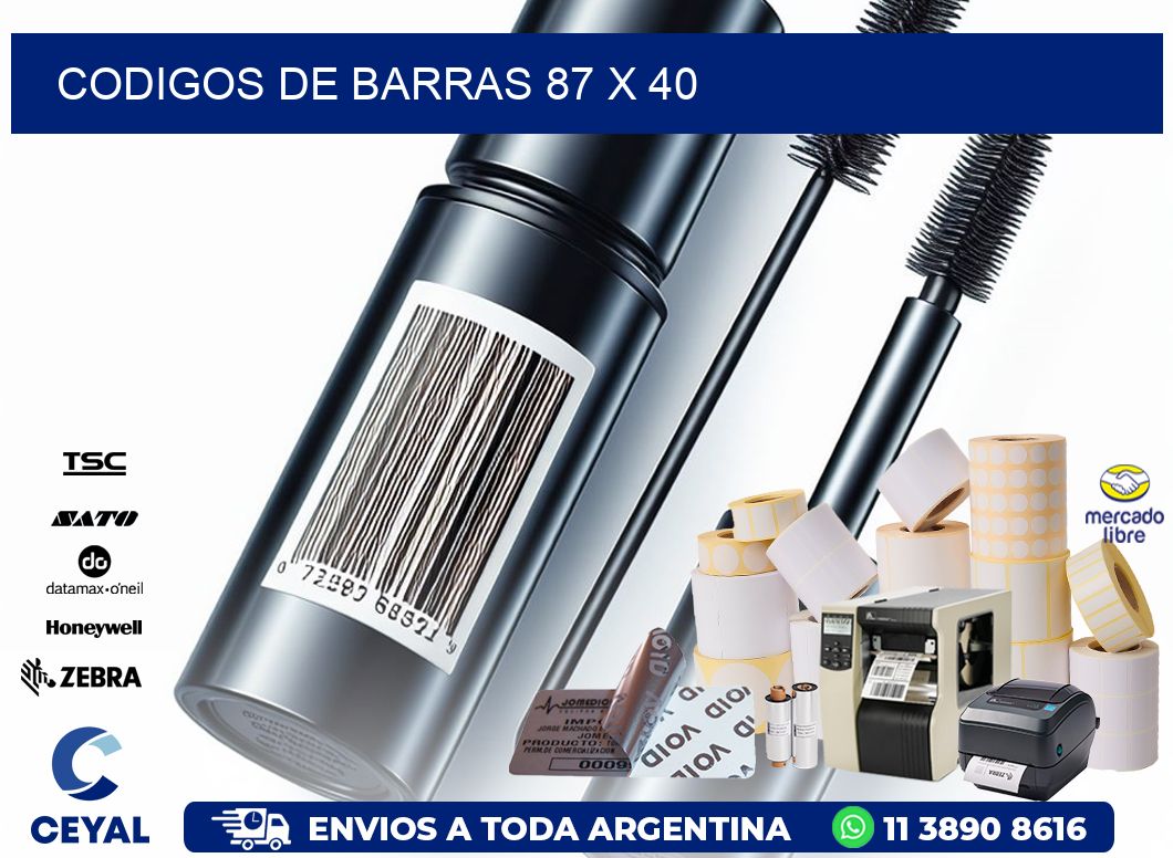 codigos de barras 87 x 40